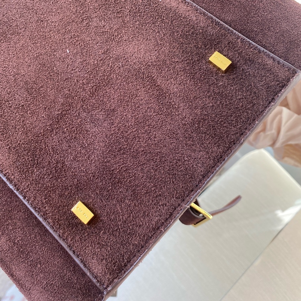 The Row Inspired Margaux Genuine Suede Bag Large - Picture 13 of 16